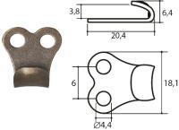 Крючок обувной штамповка арт.10746 (уп.1000шт.)