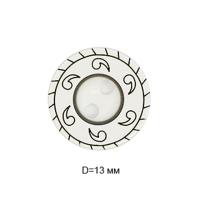 Пуговицы полиэстр CY 3244 20L-12,5мм,2 прок.цв.белый(уп.1000 шт)