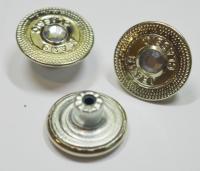 Розн. уп. Пуговицы джинсовые 17мм, 733-G со стразой цв.Никель (20 шт.)