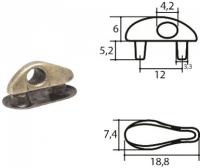 Петля обувная литьё арт.51251 (уп.1000шт.)