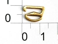 Розн.уп. Крючок для бюстгальтера Металл 809Н золото  ш.8мм (уп.50 шт.)