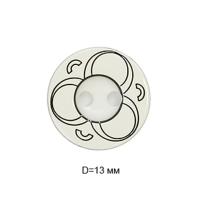 Пуговицы полиэстр CY 3242 20L-12,5мм,2 прок.цв.белый(уп.1000 шт)