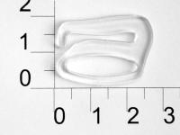 Розн.уп. Крючок для бюстгальтера Пластик 1809Т прозрачный  ш.18мм (уп.50 шт.)