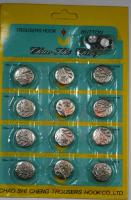 Пуговицы джинсовые в блистере 17мм (уп. 12шт.), Веточка цв. никель