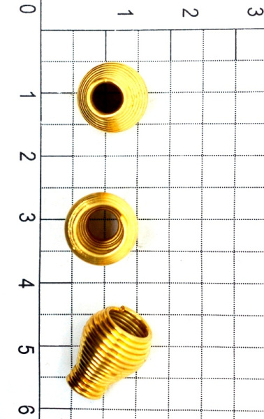 Наконечник пружинка 10шт золото (4)